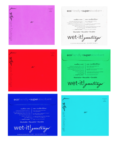 Picture of set of 12 envelopes - 6 colors
