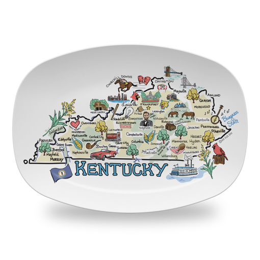 Picture of Fishkiss Kentucky platter; FP-KY