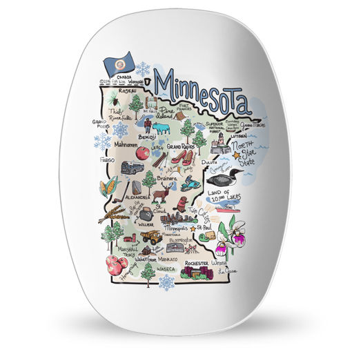 Picture of Fishkiss Minnesota platter; FP-MN