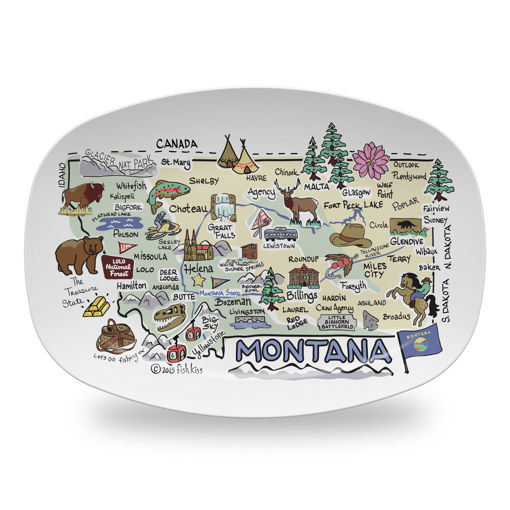 Picture of Fishkiss Montana platter; FP-MT