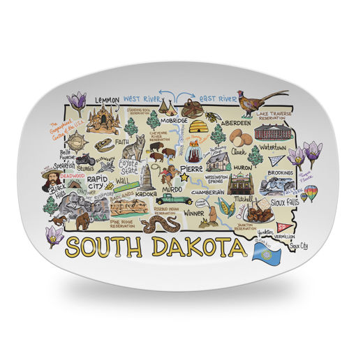 Picture of Fishkiss South Dakota Platter; FP-SD