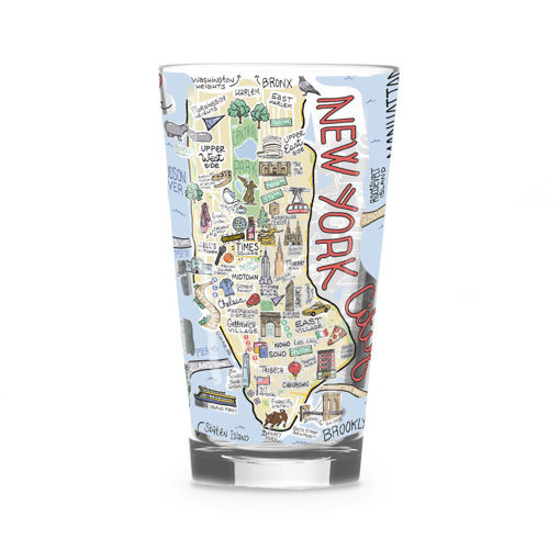 Picture of Fishkiss New York City 16oz Glass; FG-NYC